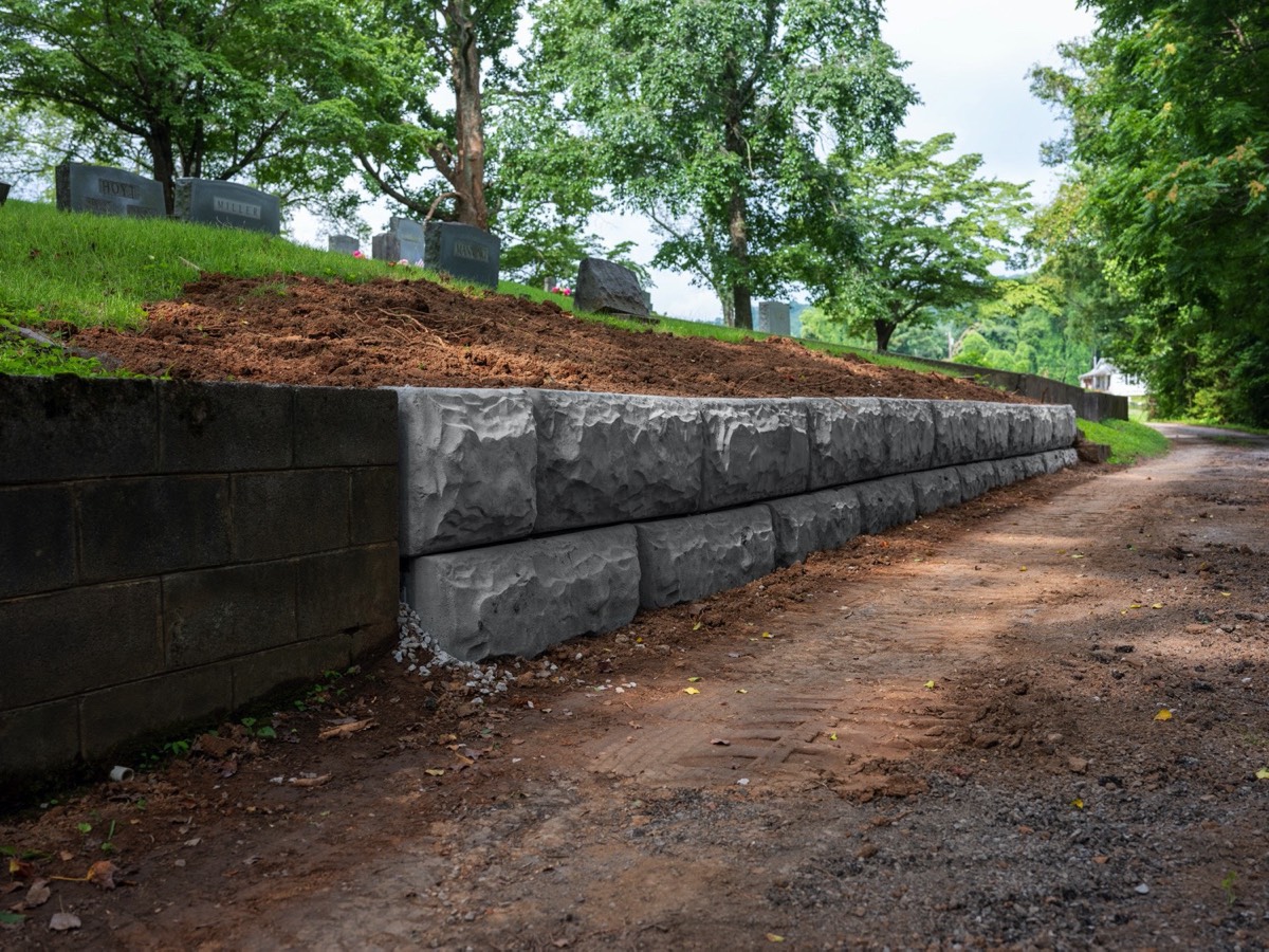 Cemetery Retaining Wall by Stone Strong